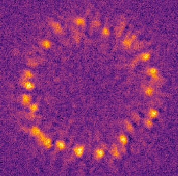 A ring of 2D solitons